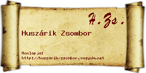 Huszárik Zsombor névjegykártya